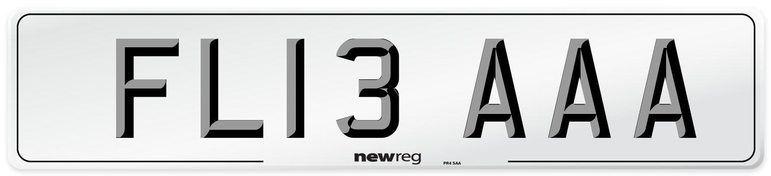 FL13 AAA Number Plate from New Reg